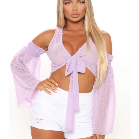 Plus size lavender bohemian cold shoulder top,festival rave wear - Picture 1 of 1